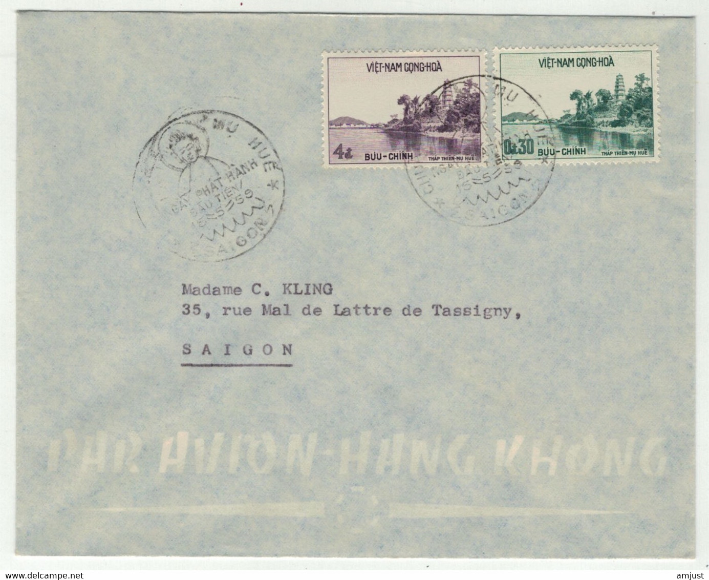 Viêt-Nam // Vietnam //  Lettre FDC 1er Jour Pour Saigon15/5/1959 - Vietnam