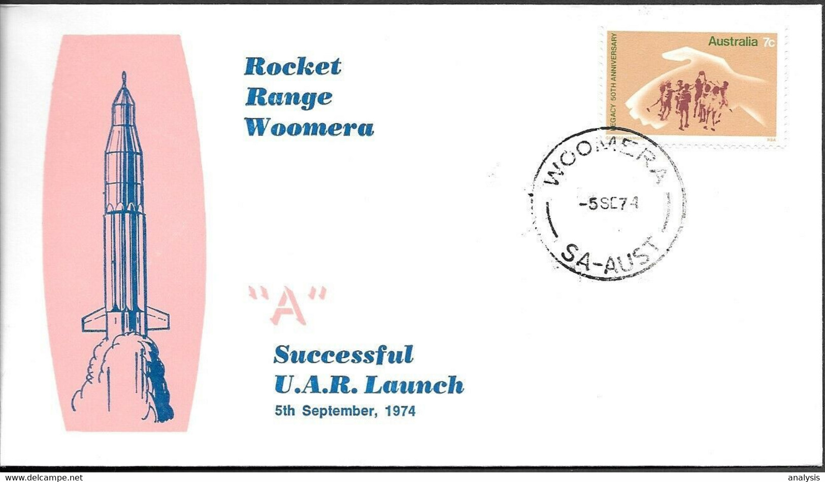Australia Space Cover 1971. Upper Atmosphere Rocket Launch. Woomera ##16 - Oceania