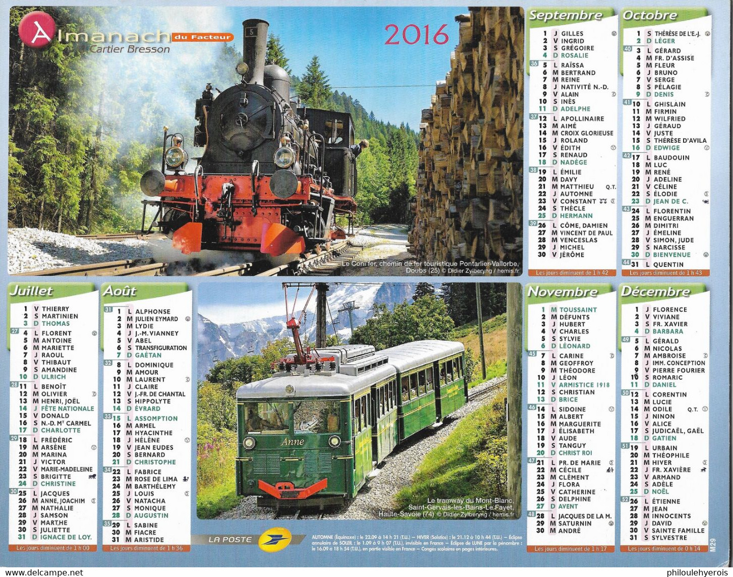 CALENDRIER 2016  TRAINS Train - Big : 2001-...