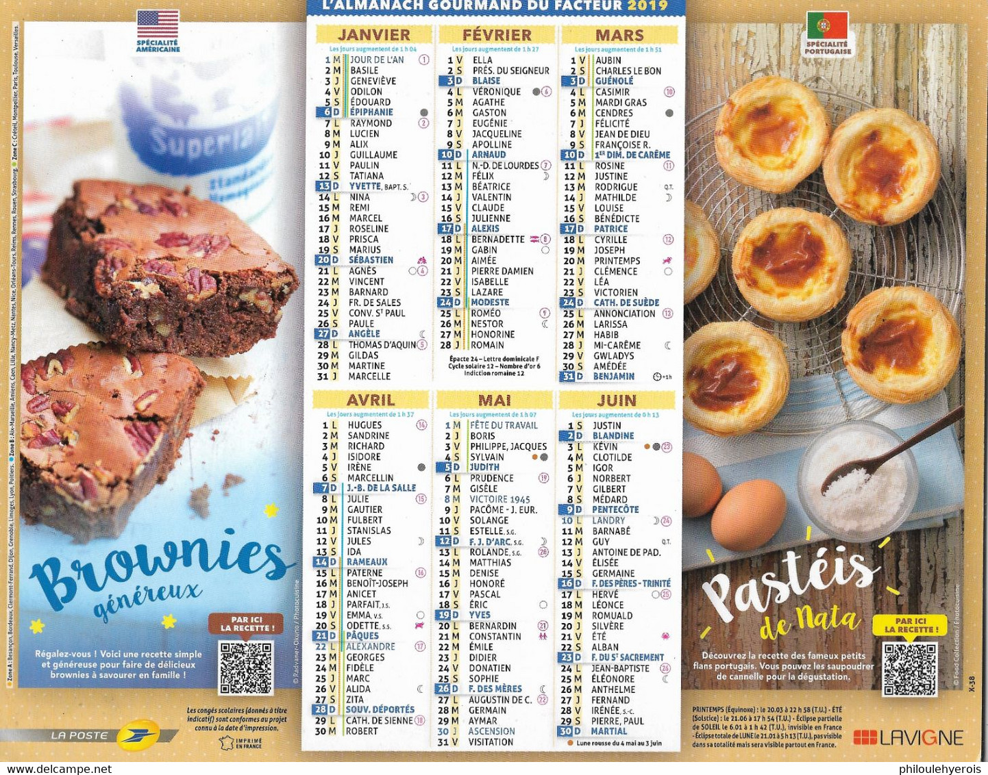 CALENDRIER 2019  RECETTES - Grand Format : 2001-...