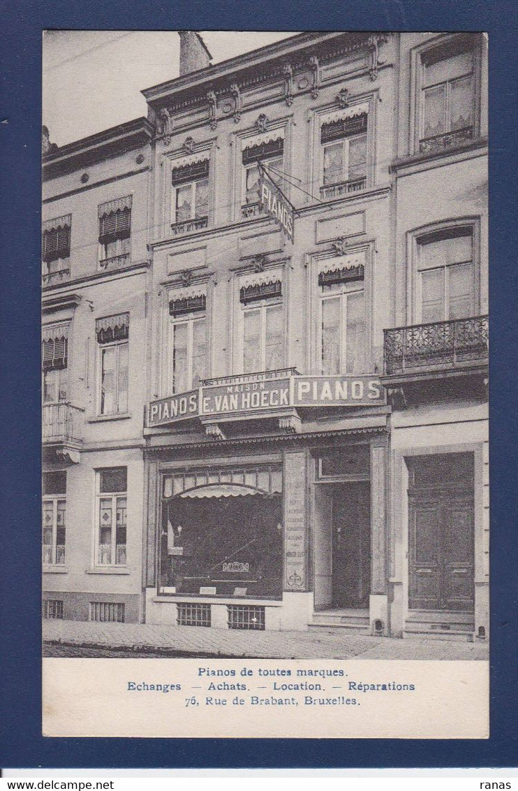 CPA Belgique Belgia Belgie Bruxelles Commerce Shop Magasin Circulé Piano - Prachtstraßen, Boulevards