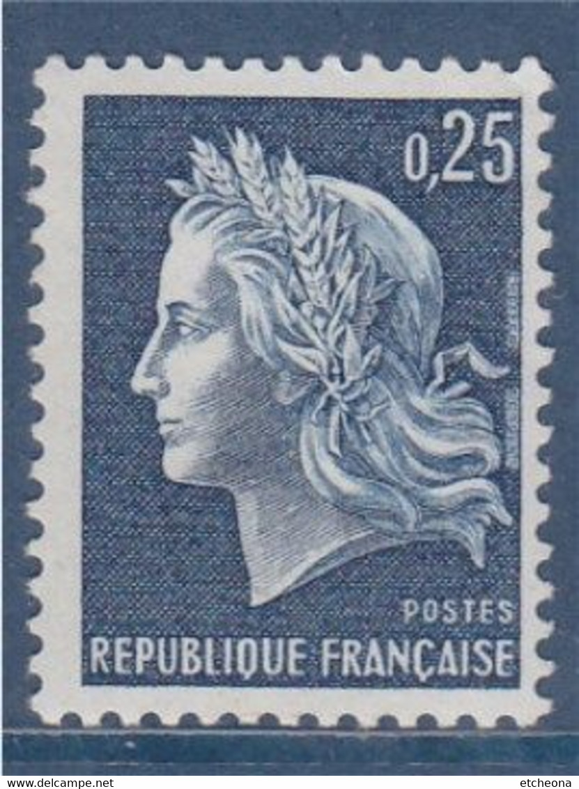 Type Marianne De Cheffer  Taille Douce  25c Bleu N°1535 Neuf - 1967-1970 Marianne (Cheffer)