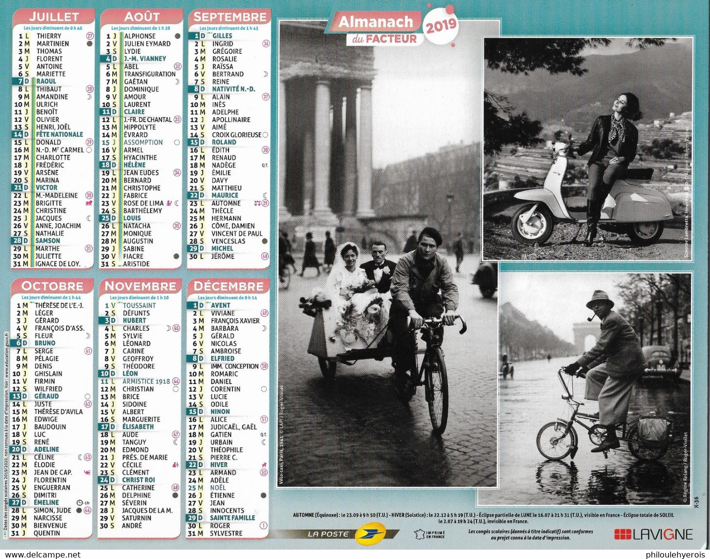 CALENDRIER 2019  2 ROUES RETRO - Grand Format : 2001-...