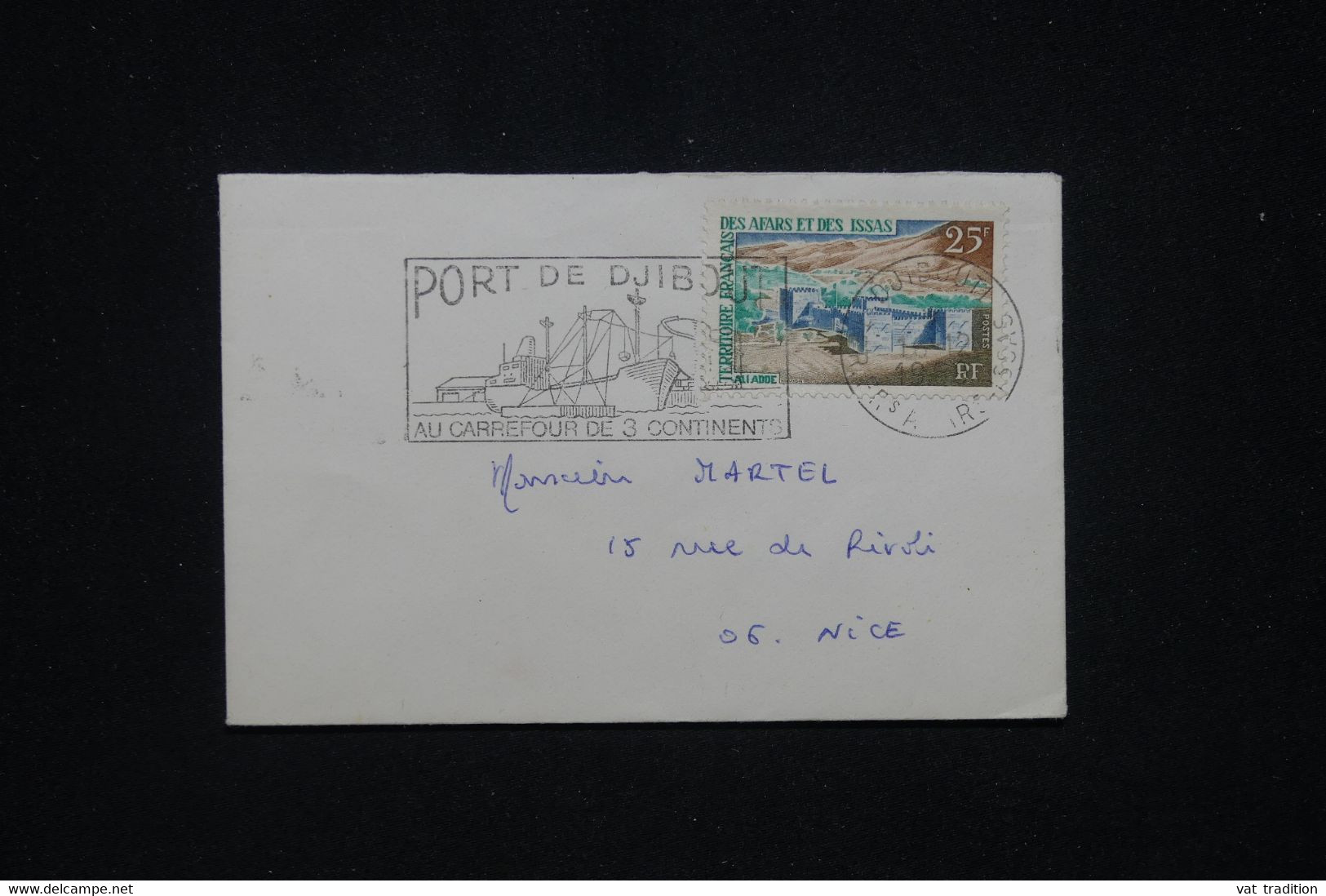 AFARS ET ISSAS - Petite Enveloppe De Djibouti Pour Nice - L 97739 - Storia Postale