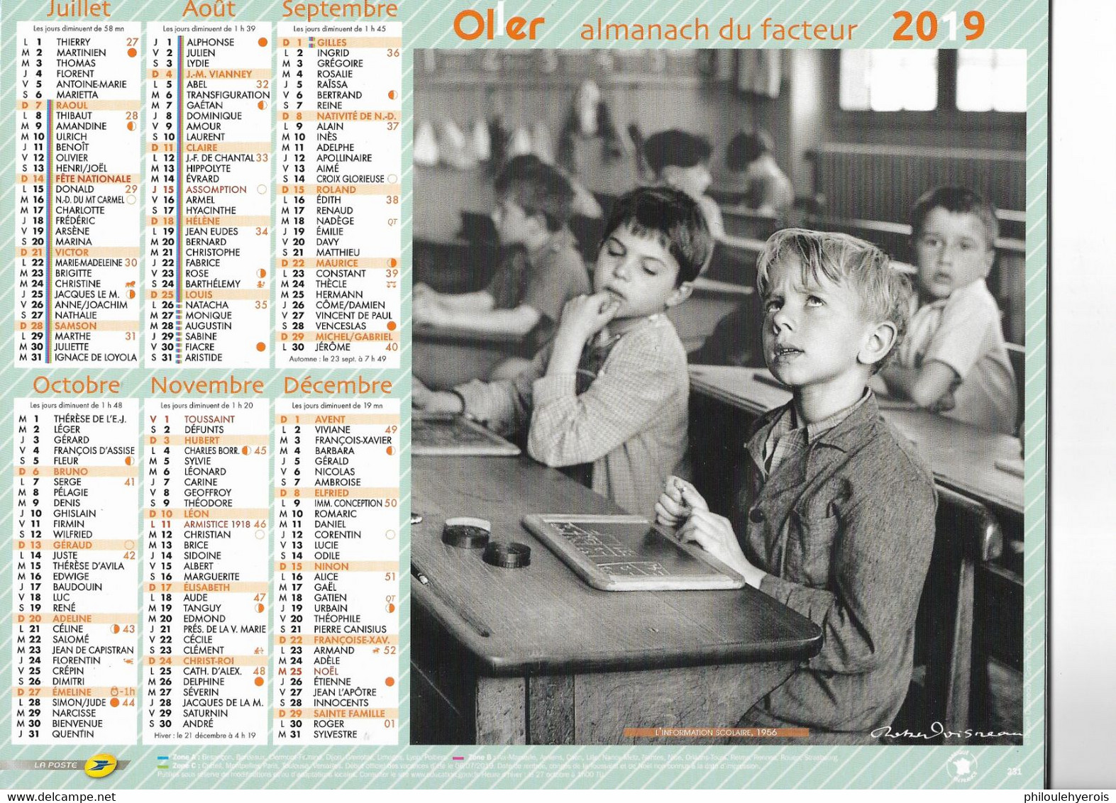 CALENDRIER 2019  PHOTO DOISNEAU - Grossformat : 2001-...