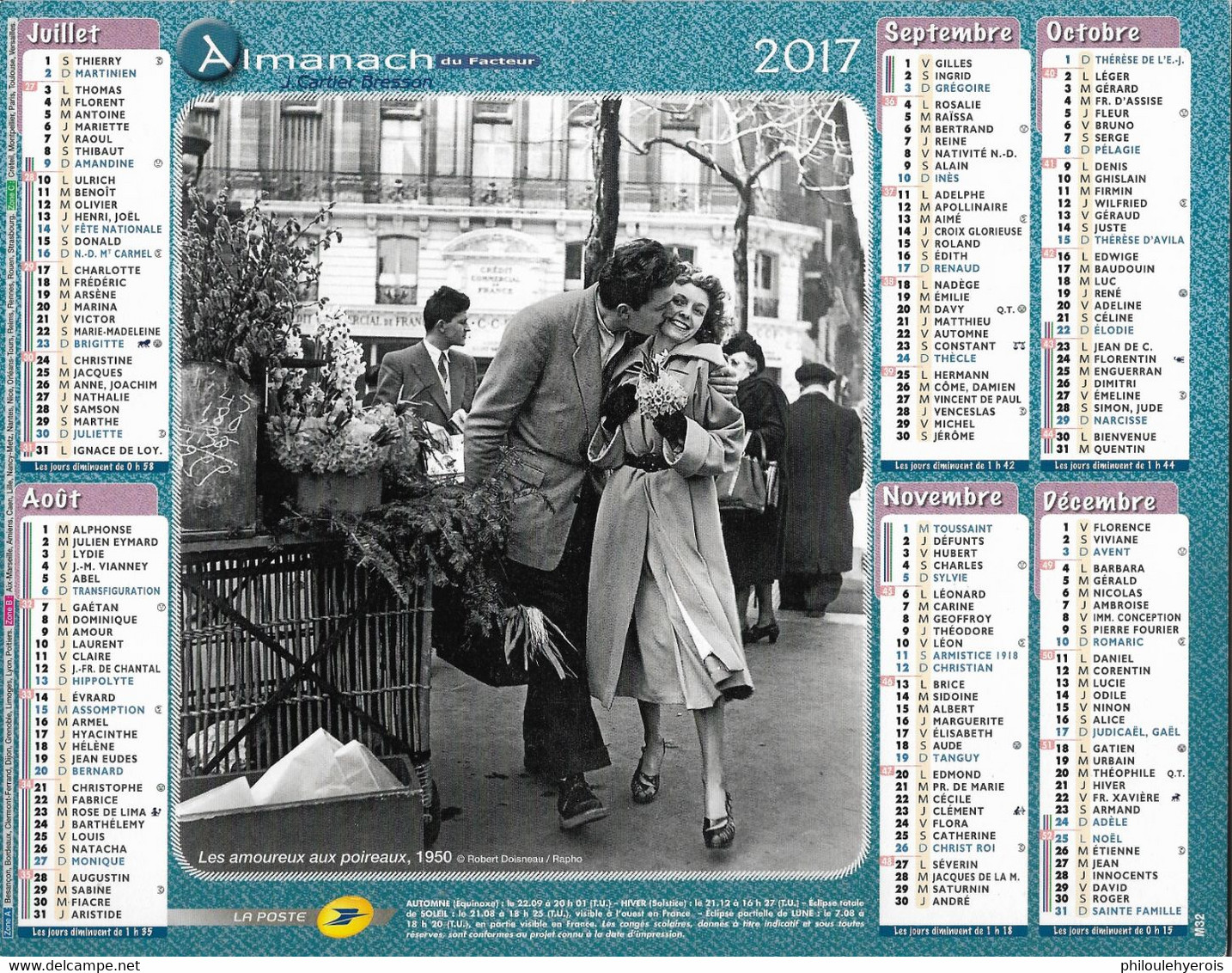 CALENDRIER 2017  PHOTO DOISNEAU - Grossformat : 2001-...