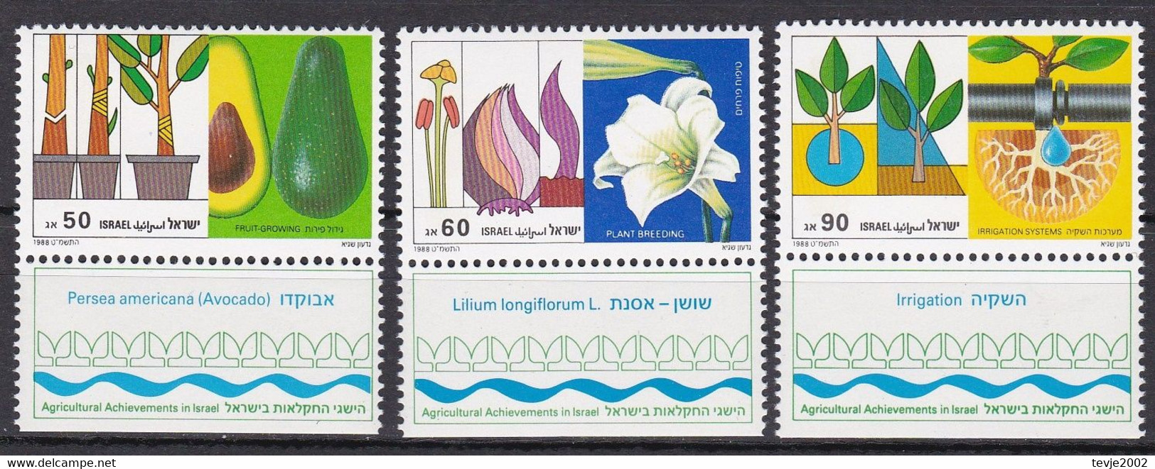 Israel 1988 - Mi.Nr. 1113 - 1115 - Postfrisch MNH - Neufs (avec Tabs)