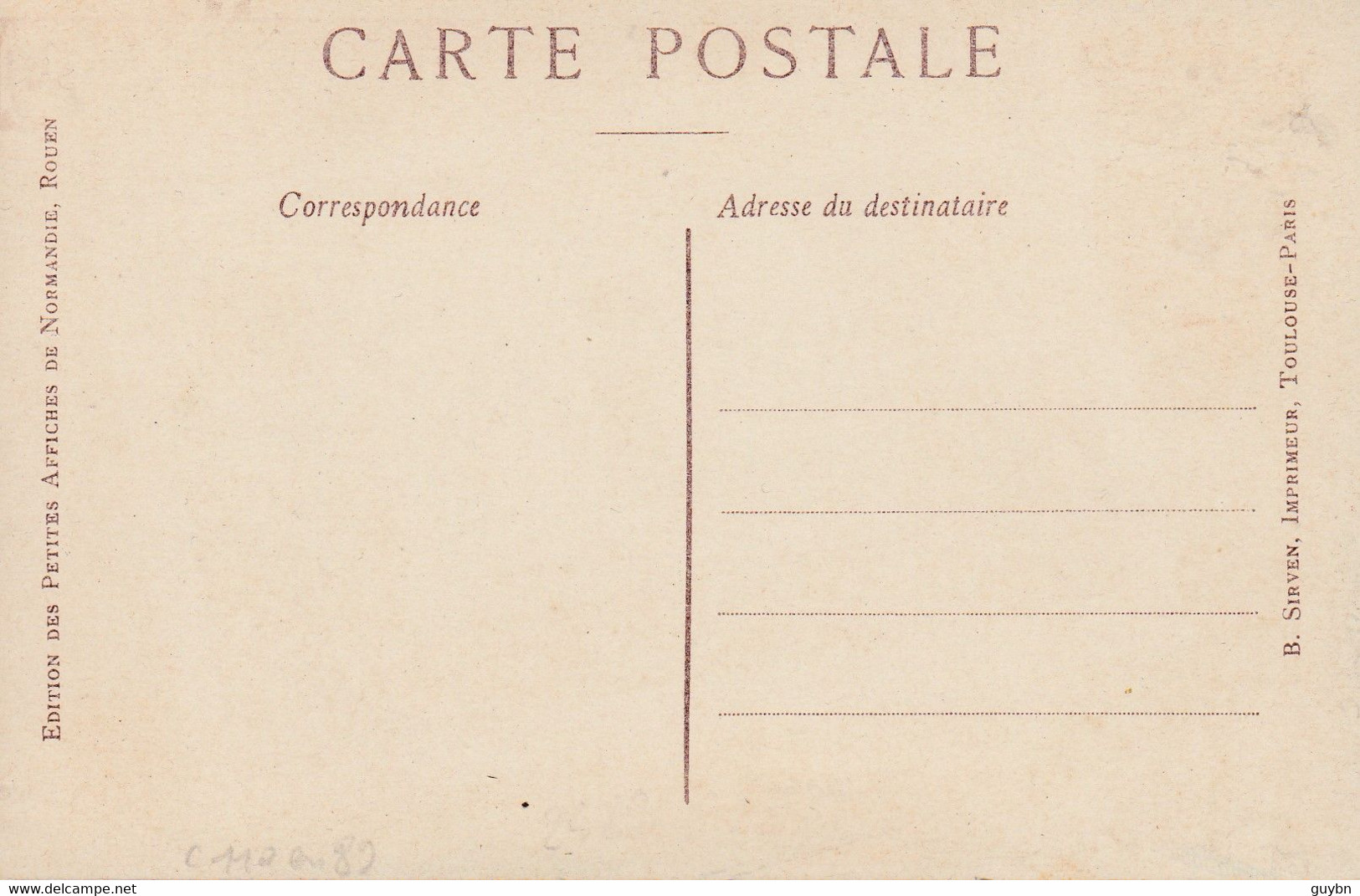 < (03) Nice Alpes Maritimes .. Carte Postale Billet Nécessite Un Franc Chambre De Commerce .. TTB - Chambre De Commerce