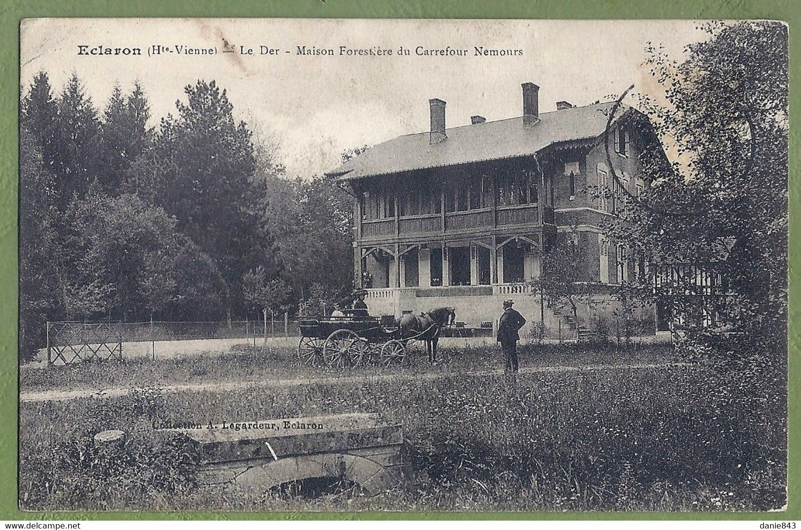 CPA - HAUTE MARNE - ECLARON - LE DER - MAISON FORESTIERE DU CARREFOUR NEMOURS - Animation, Attelage - édition Legardeur - Eclaron Braucourt Sainte Liviere