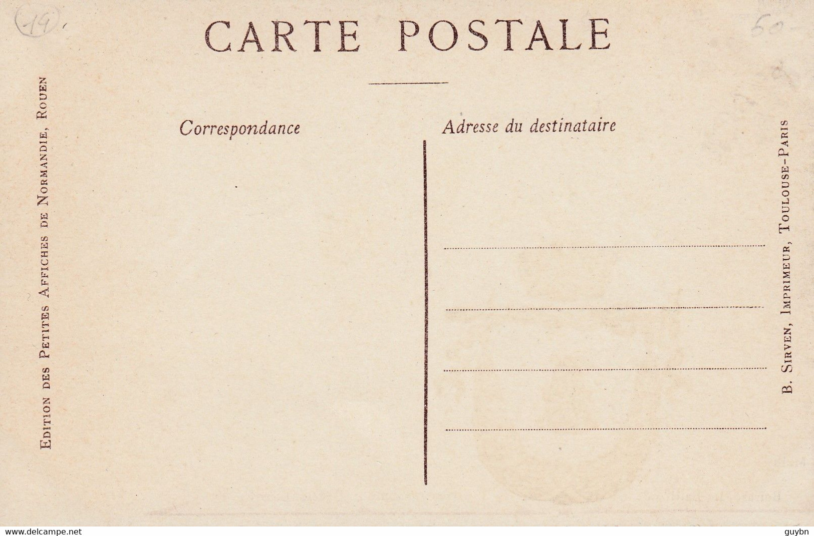 < (14) Honfleur Calvados .. Carte Postale Billet Nécessite Un Franc Chambre De Commerce .. TTB - Bonds & Basic Needs