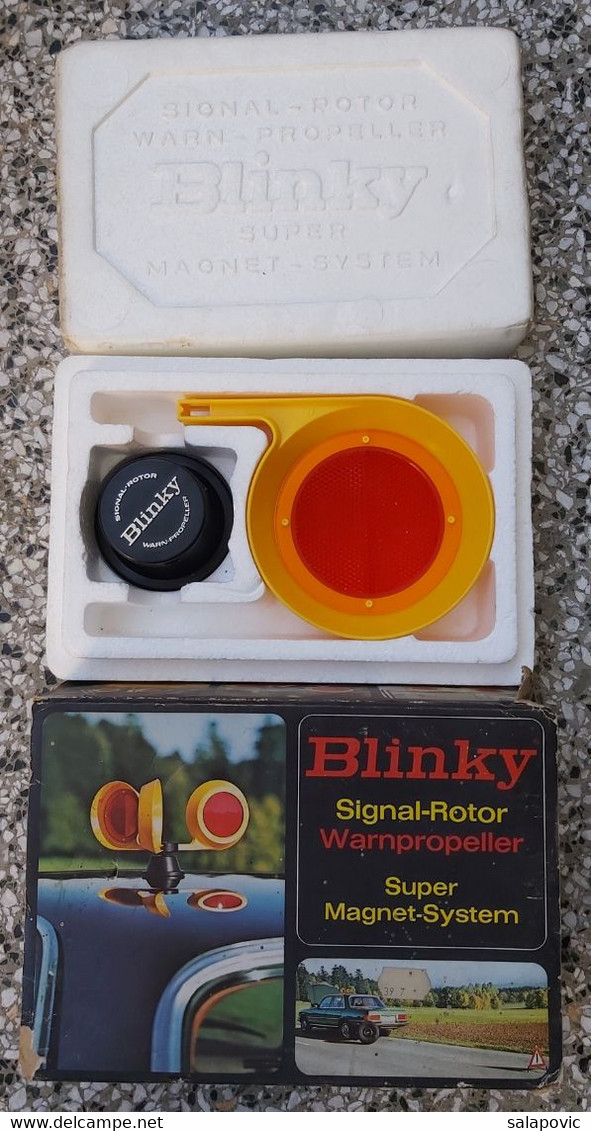 Vintage for the car Blinky Signal-Rotor Warnpropeller Germany Emergency/Warning Road Signal, super magnet system