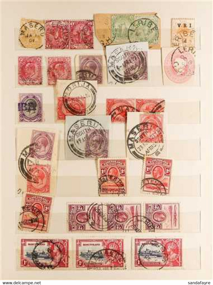 AFRICA POSTMARKS A 1880's To 1950's Collection Of British Colonies Bearing A Wide Range Of Postmarks Including Basutolan - Other & Unclassified
