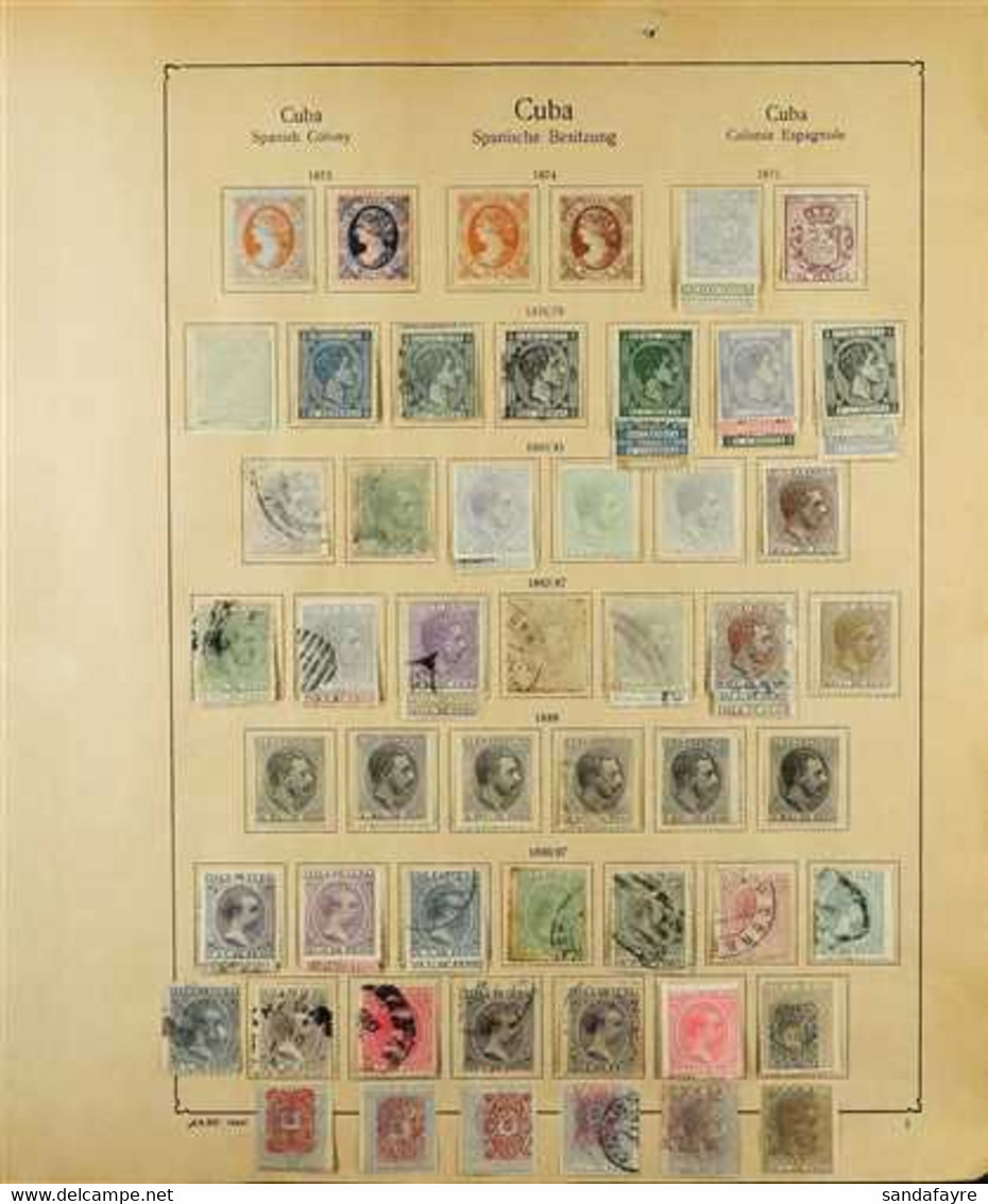 CARIBBEAN ISLANDS 1855-1931 "OLDE TYME" MINT & USED COLLECTION On Ancient Pages, Virtually All Different, Includes Good  - Other & Unclassified