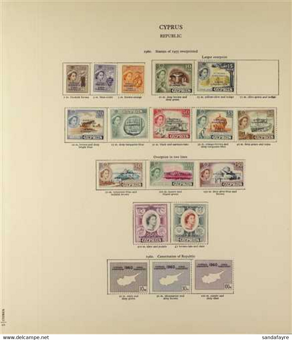1953-1966 BRITISH EUROPE VERY FINE MINT All Different Collection On Printed Pages. With CYPRUS Including 1955-60 Definit - Sonstige & Ohne Zuordnung