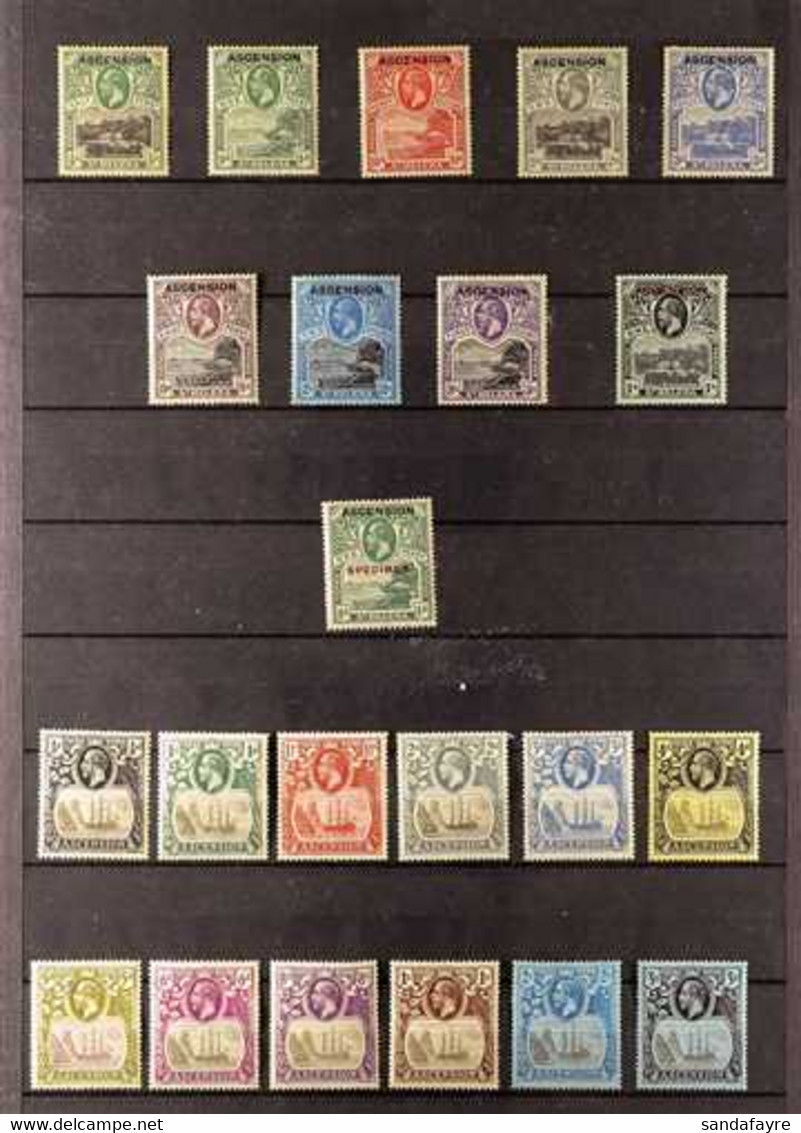 1922-36 KGV COMPLETE MINT COLLECTION. A Complete "Basic" Mint Collection Of KGV Issues, SG 1/34, With The 1922 Set Of 9, - Ascension (Ile De L')