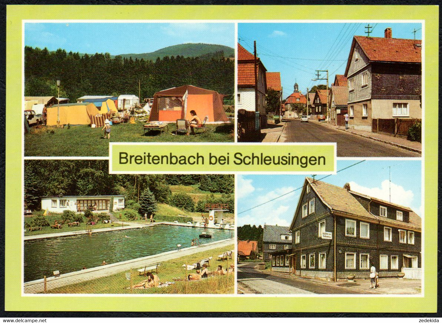 F1476 - TOP Breitenbach Schleusingen Freibad Gaststätte Zur Erholung Campingplatz 0/3 - Bild Und Heimat Reichenbach - Schleusingen