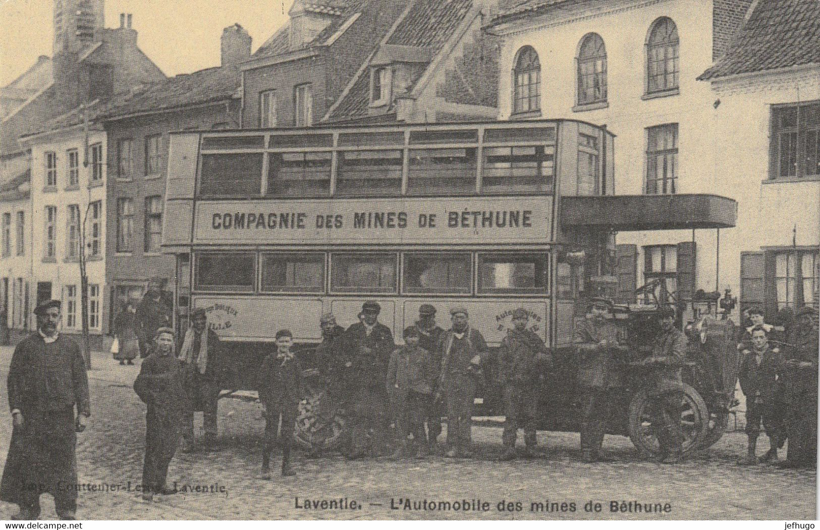 59 - LAVENTIE . AUTOMOBILE DE LA COMPAGNIE DES MINES DE BETHUNE . REPRODUCTION . SCANS - Other & Unclassified