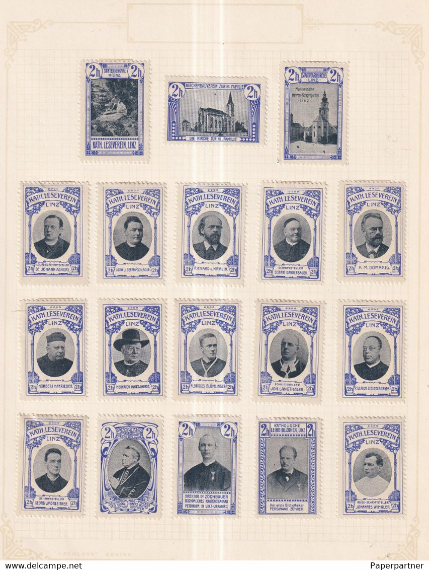 Austria German Österreich Poster Stamps Vignette Group  CATHOLIC - Neufs