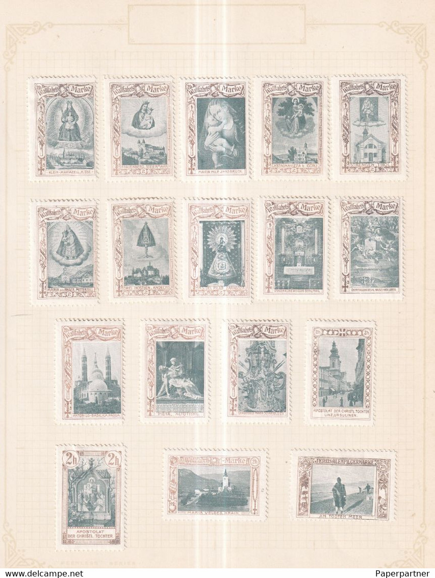 Austria German Österreich Poster Stamps Vignette Group  CATHOLIC - Neufs