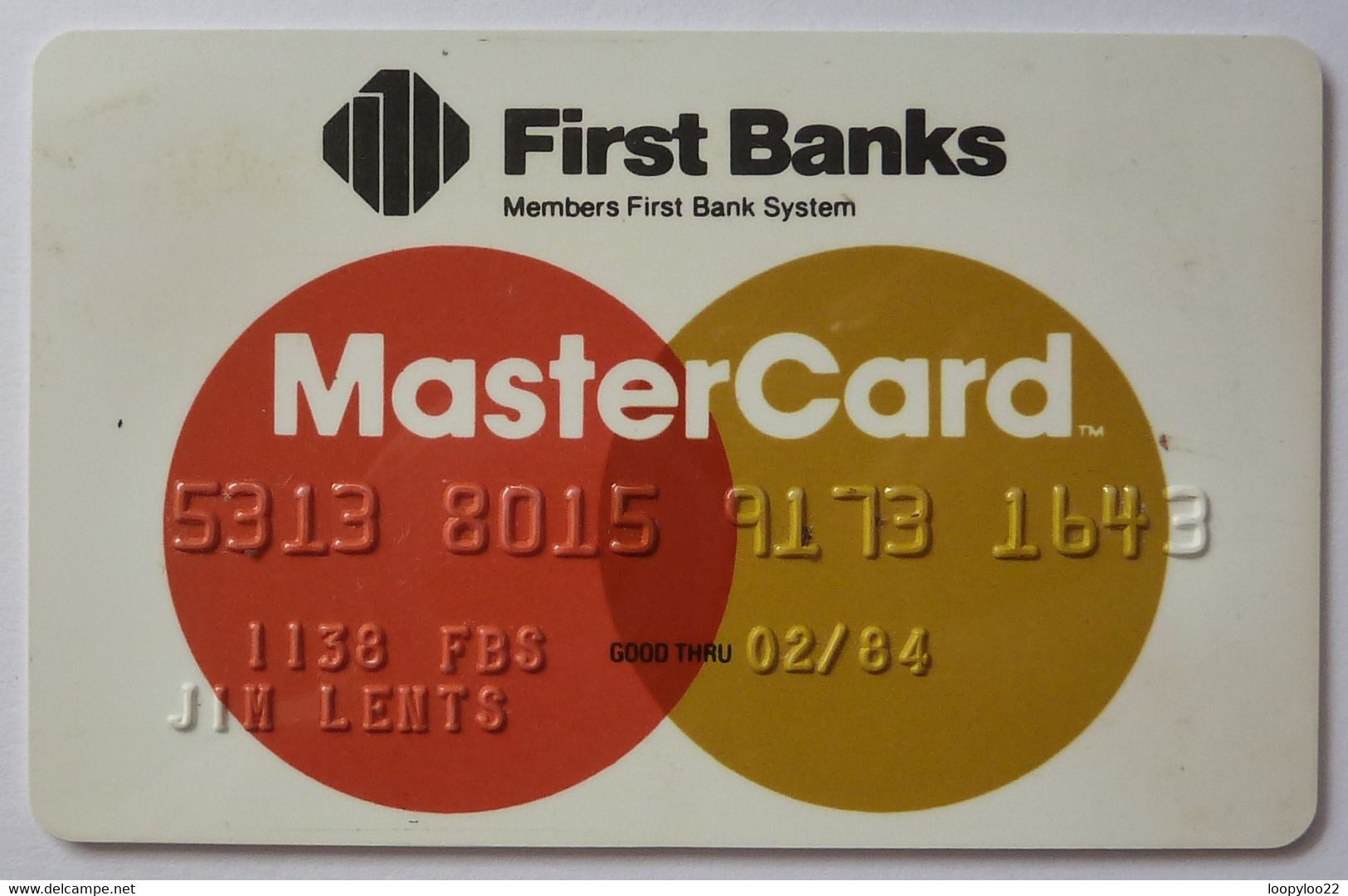 USA - Credit Card - MasterCard - First Banks - Exp 02/84 - Used - Credit Cards (Exp. Date Min. 10 Years)