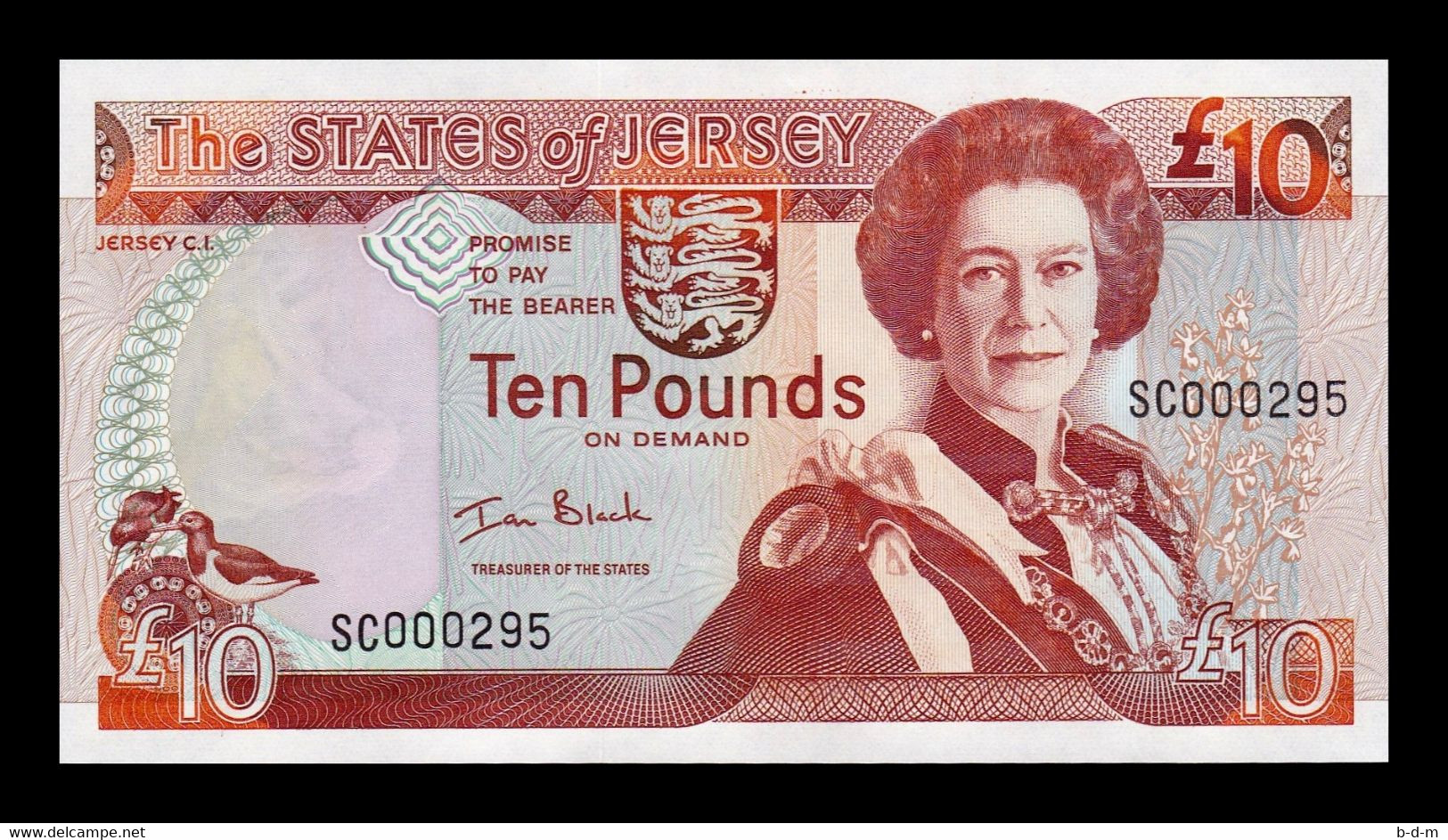 Jersey 10 Pounds Elizabeth II 2000 Pick 28 Low Serial SC UNC - Jersey