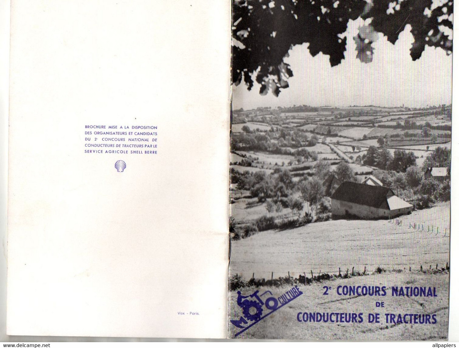 Brochure 2e Concours National De Conducteurs De Tracteurs Par Le Service Agricole Shell Berre En 1954 Soit 31 Pages - Traktoren