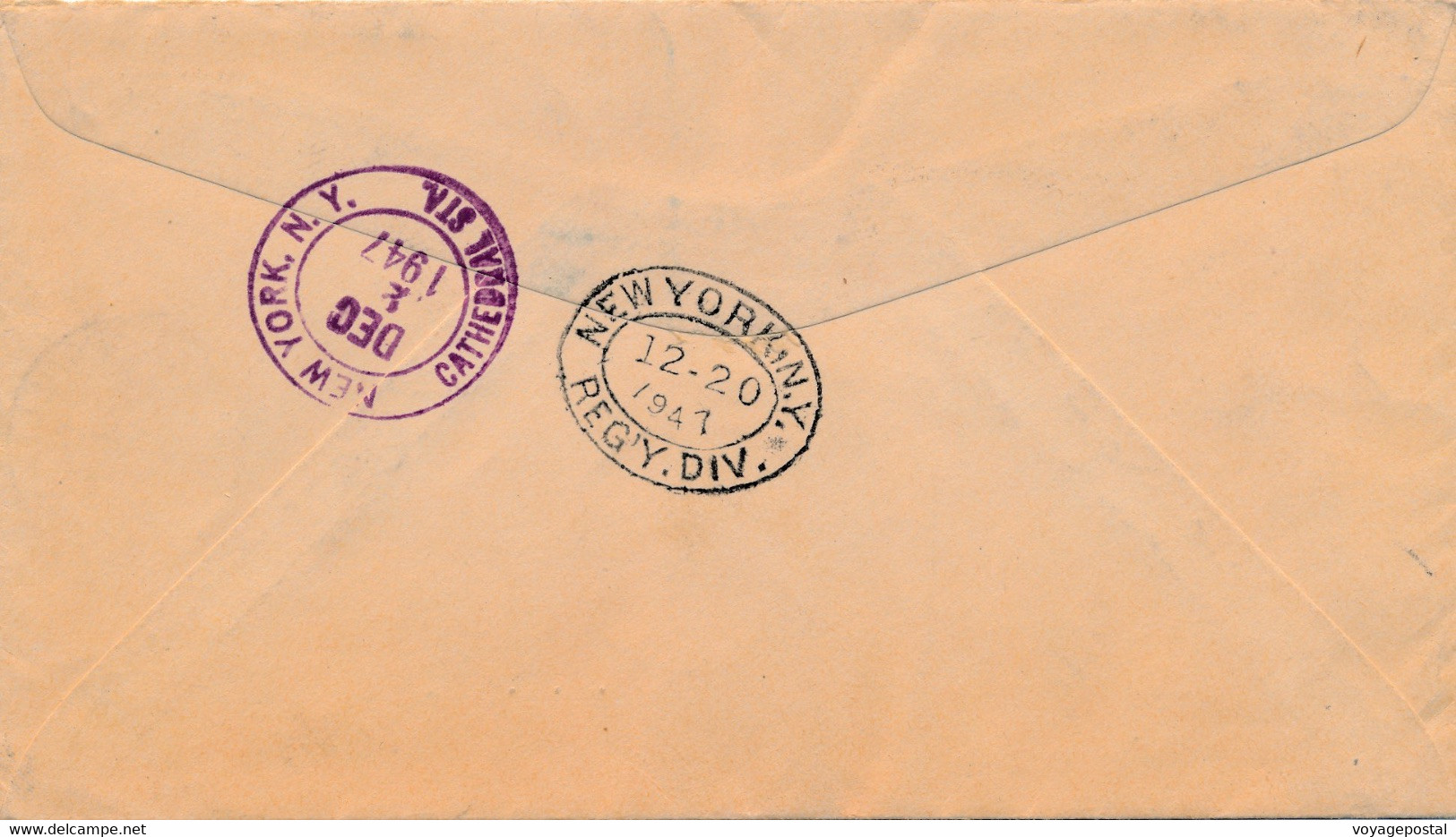 LETTRE SERIE 331/336 POSTE AERIENNE MONACO VILLE NEW-YORK COVER - Brieven En Documenten