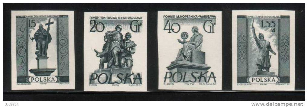 POLAND SLANIA 1955 RARE WARSAW COPERNICUS BLACK PROOF WW2 Statues Astronomy Astronomer UNESCO World Heritage Site - Proeven & Herdruk