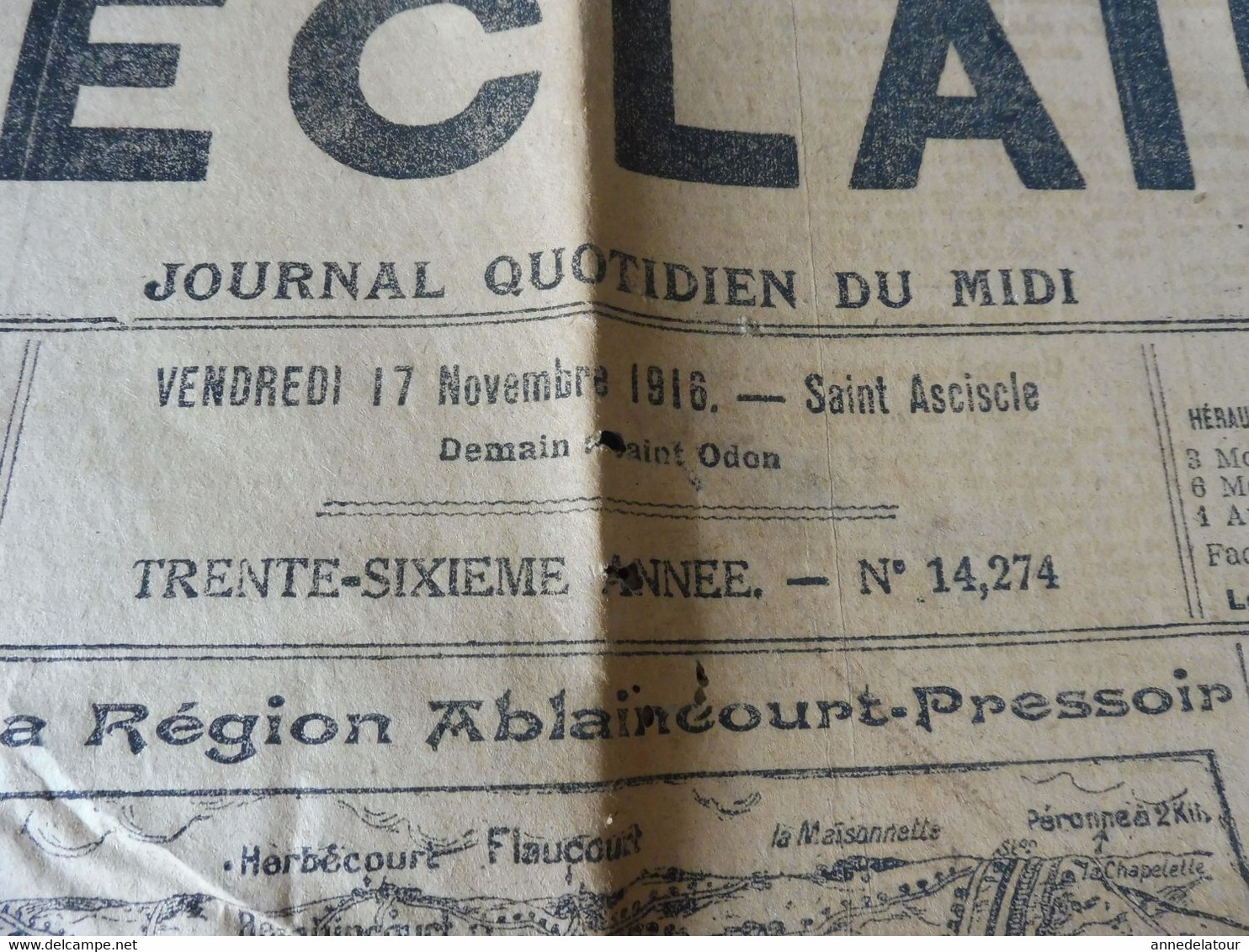 1916  L'ÉCLAIR   :  La Guerre Sur Tous Les Fronts ; Héroïque Caporal Michel Martin De Fitou; Listes Noires Aux USA ; Etc - Testi Generali