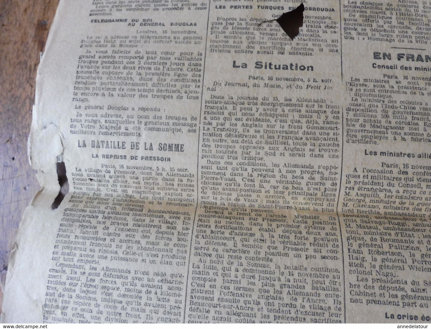 1916  L'ÉCLAIR   :  La guerre sur tous les fronts ; Héroïque caporal Michel Martin de Fitou; Listes noires aux USA ; etc