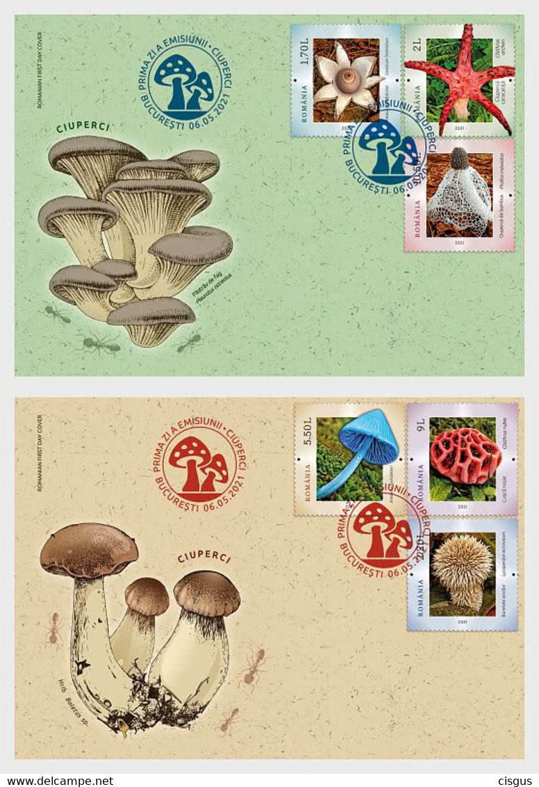 Romania Rumänien Delivery Within 4 Weeks MNH ** Ru 2021 - 175  Mushrooms FDC - Unused Stamps