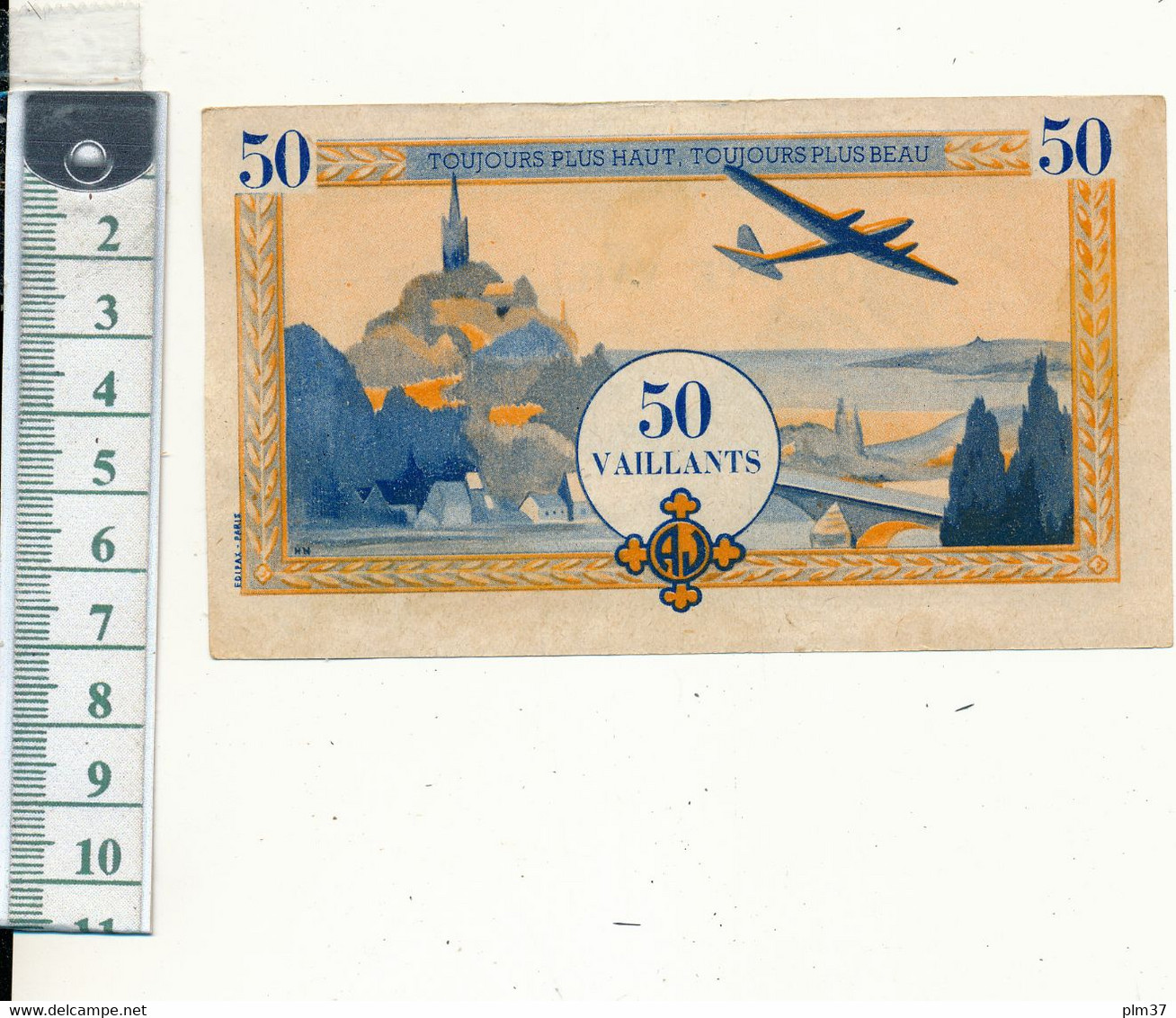 Billet De 50 Vaillants - Scoutisme, "Toujours Plus Haut" , Henri Neveu - Specimen