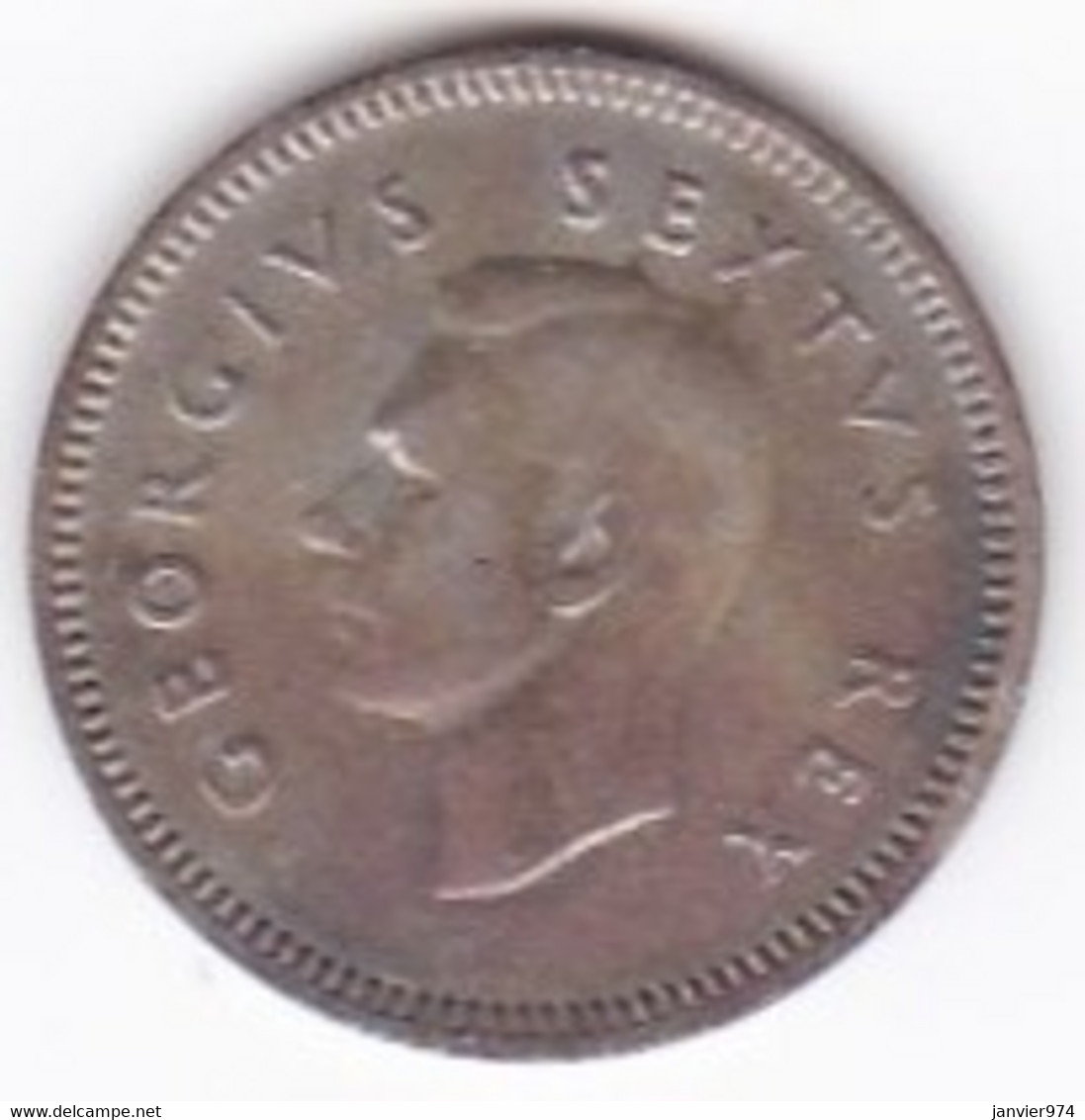 South Africa 3 Pence 1952, George VI , En Argent. KM# 35.2 - South Africa
