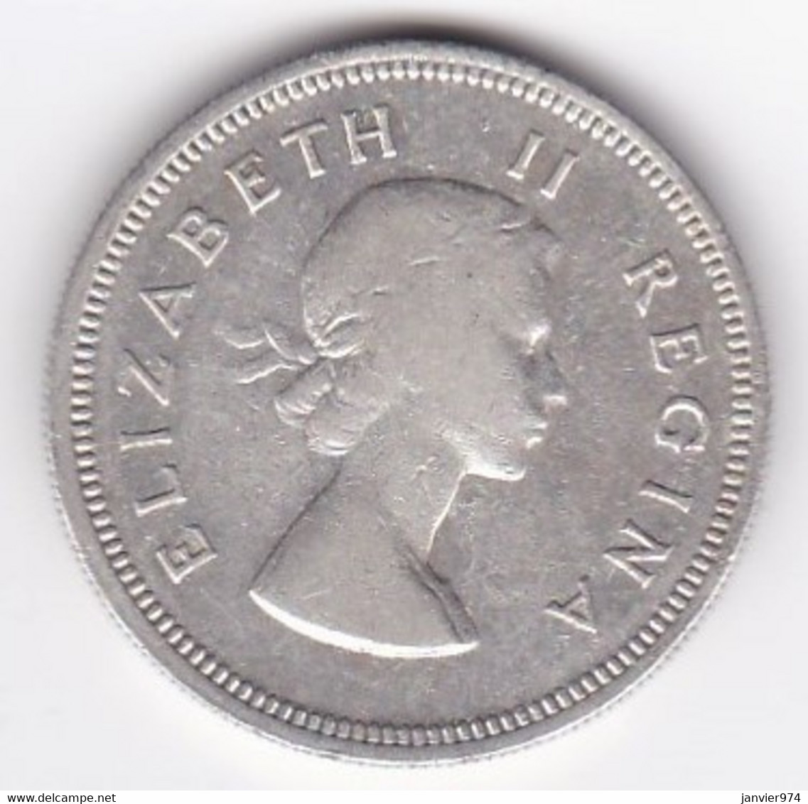 South Africa 2 Shillings 1959 Elizabeth II, En Argent , KM# 50 - South Africa