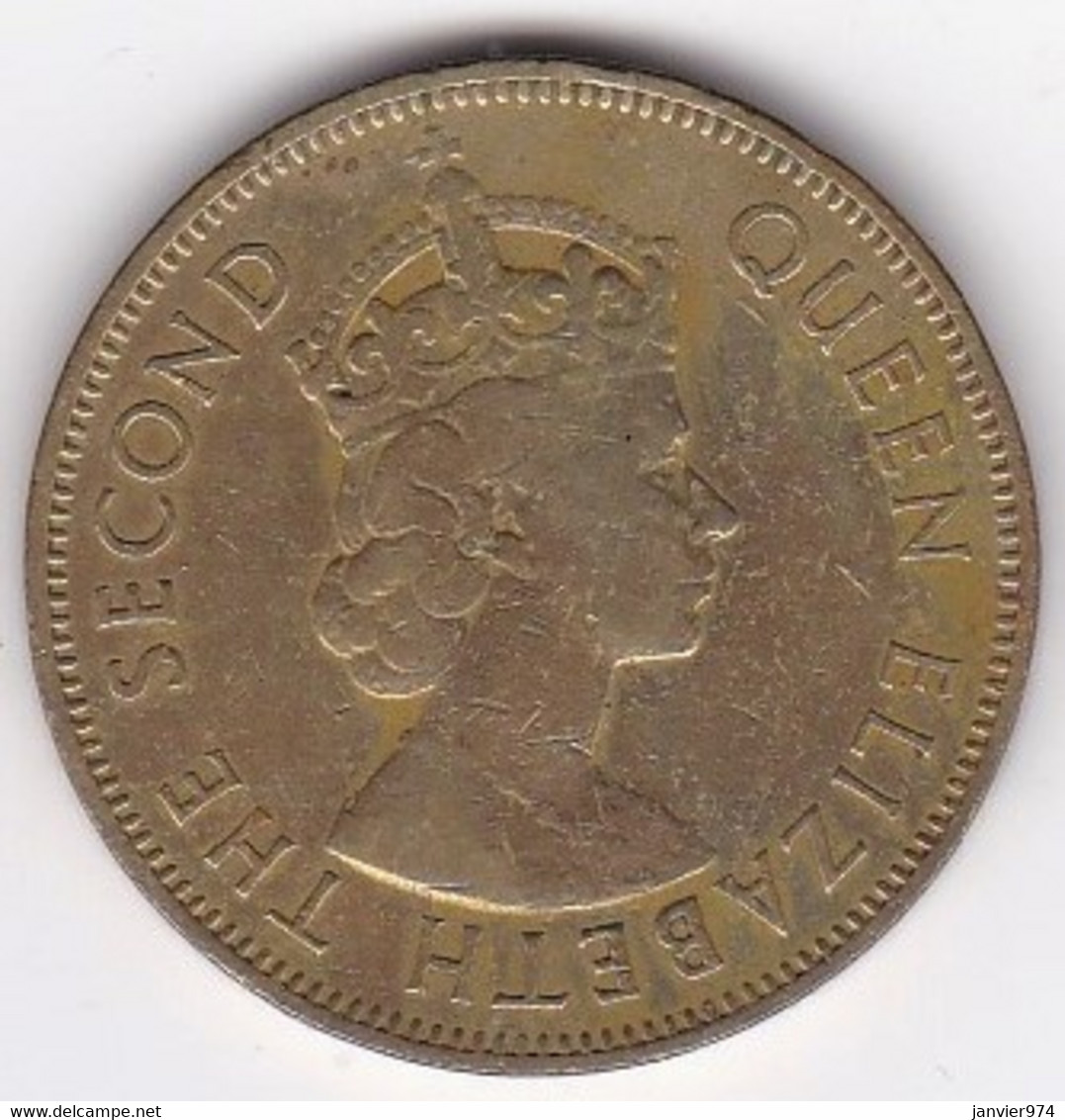 Jamaïque 1 Penny 1963 Elizabhet II , En Laiton De Nickel , KM# 37 - Jamaica