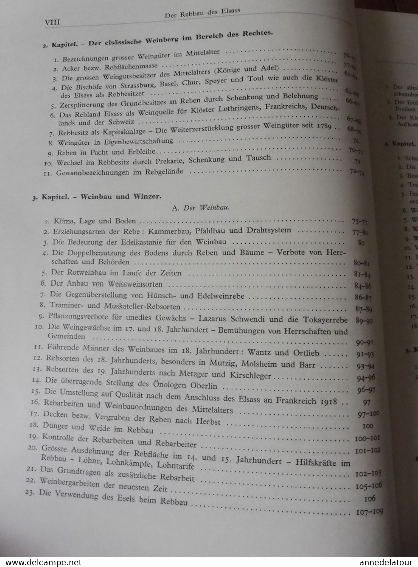 DER REBBAU DES ELSASS und die absatzgebiete seiner weine (Medard Barth) VIGNES D’ALSACE et débouchés de ses vins