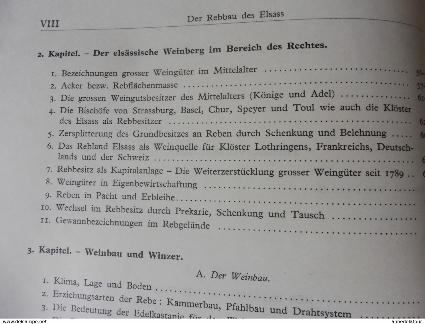 DER REBBAU DES ELSASS und die absatzgebiete seiner weine (Medard Barth) VIGNES D’ALSACE et débouchés de ses vins