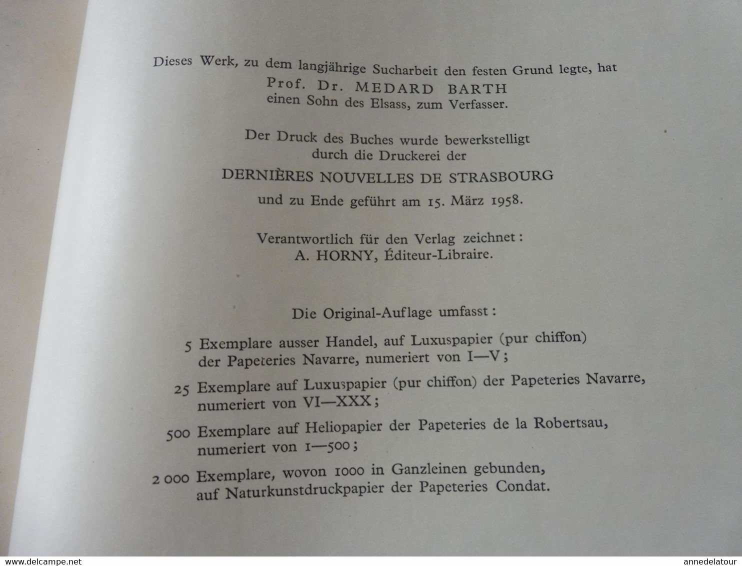 DER REBBAU DES ELSASS und die absatzgebiete seiner weine (Medard Barth) VIGNES D’ALSACE et débouchés de ses vins