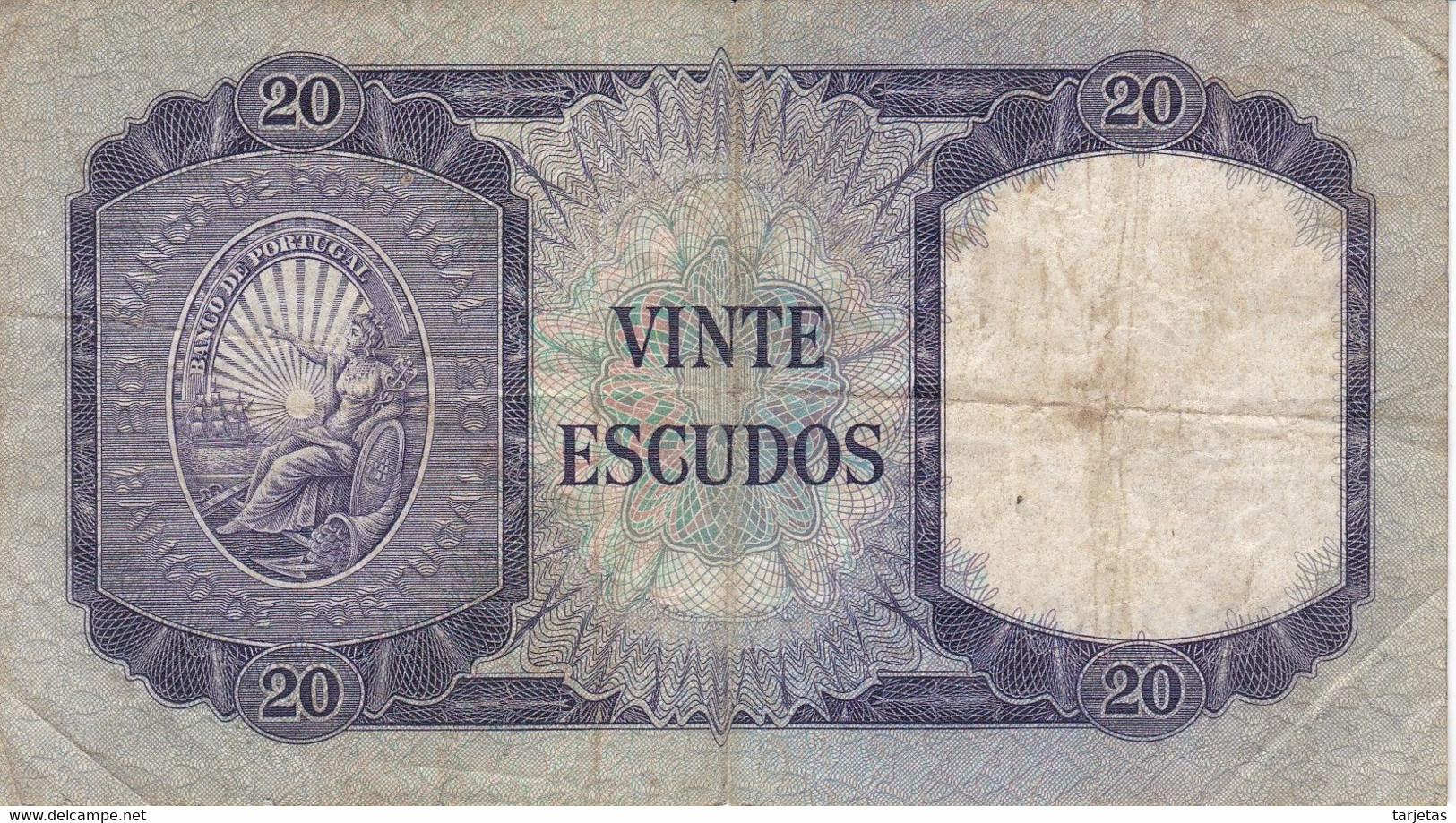 BILLETE DE PORTUGAL DE 20 ESCUDOS DEL AÑO 1960 (BANKNOTE) - Portugal