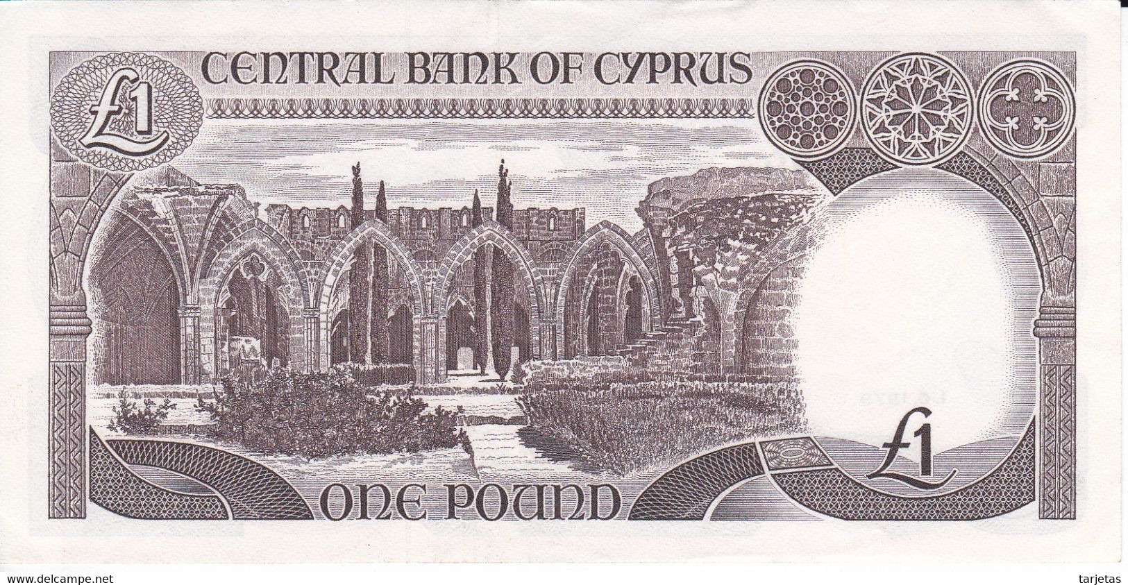 BILLETE DE CHIPRE DE 1 LIRA DEL AÑO 1979 EN CALIDAD EBC (XF) (BANKNOTE) - Cyprus