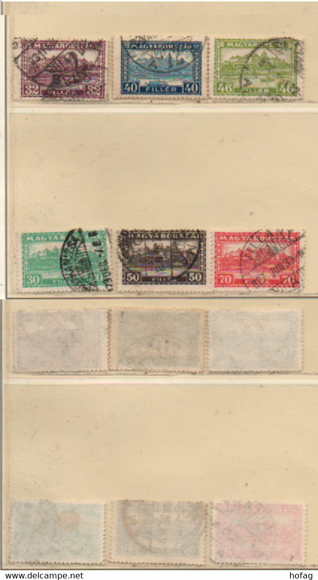 Ungarn 1926-29  MiNr.: 421-423; 425/26; 453 Burgpalast  Gestempelt, Hungary Used - Altri & Non Classificati