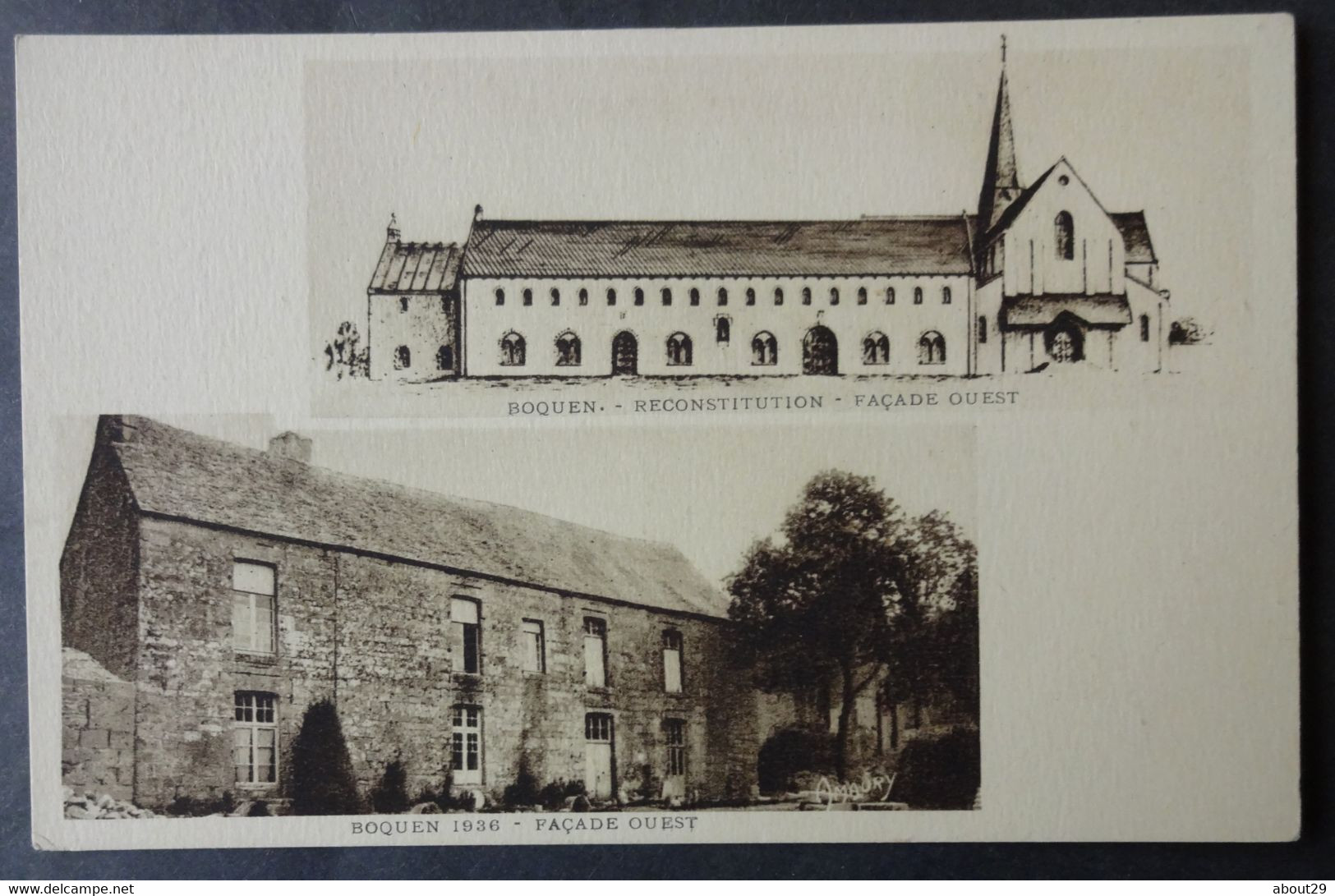 CPA 22 PLENEE JUGON - ABBAYE DE BOQUEN - Lot 2 Cartes -  Réf. W 198 - Plénée-Jugon