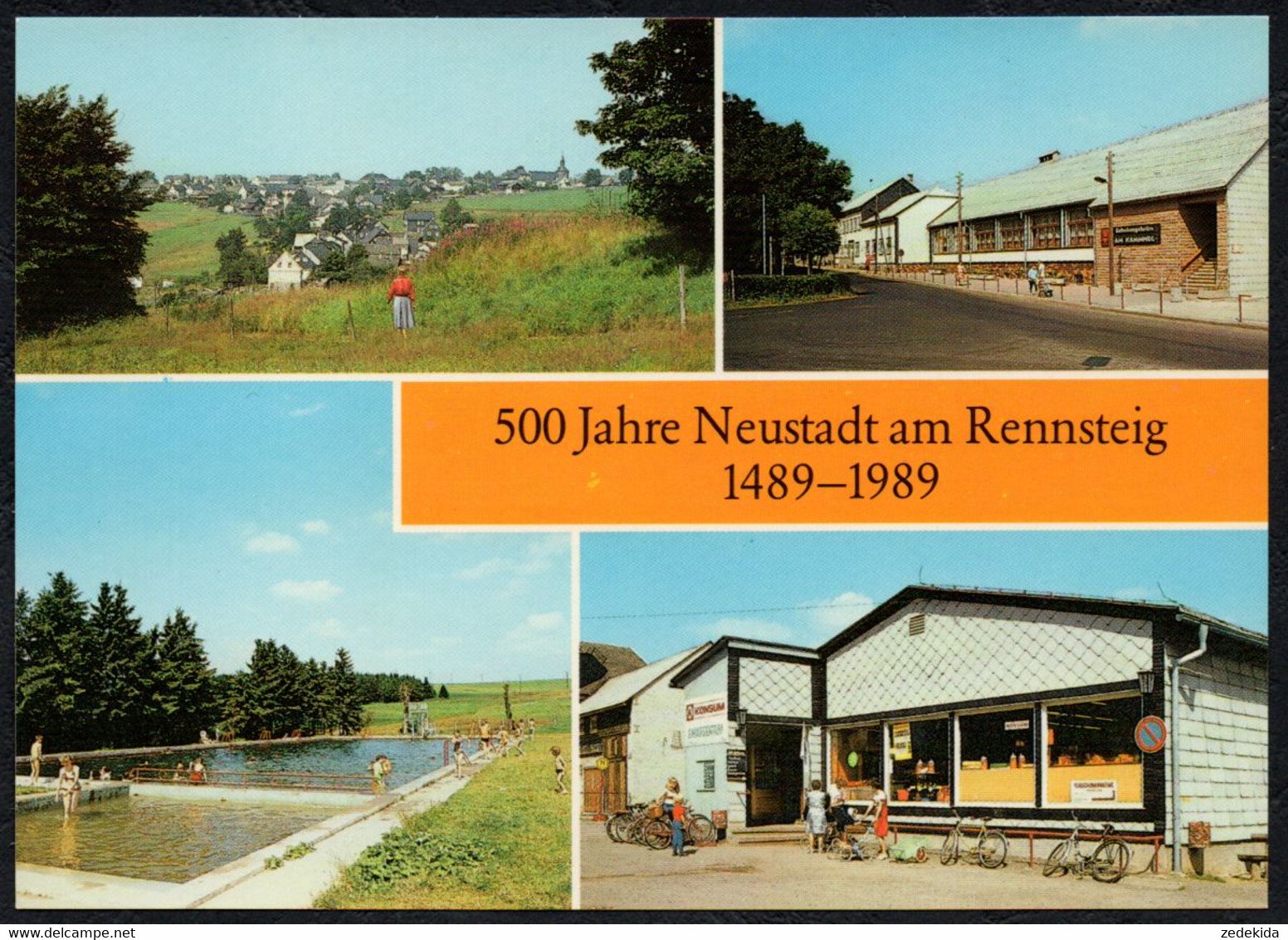F1504 - TOP Neustadt FDGB Heim Am Kammweg Freibad Konsum - Bild Und Heimat Reichenbach - Neustadt / Orla