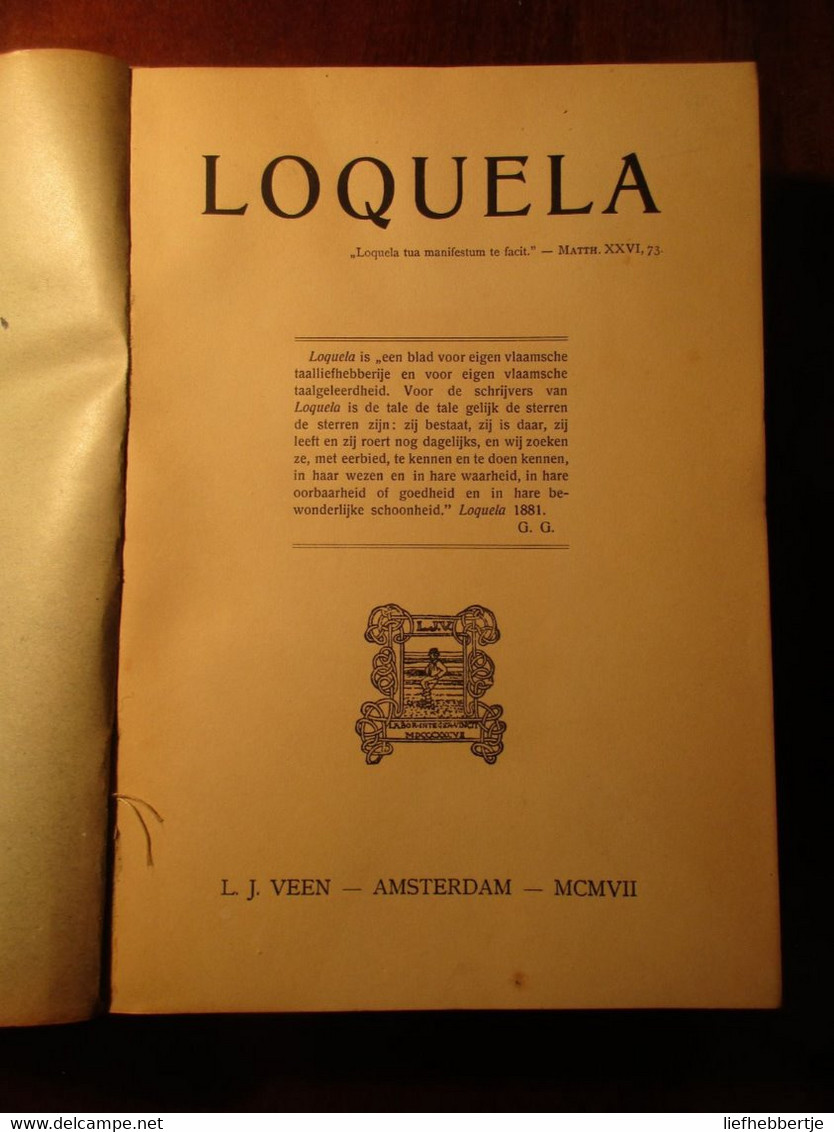 Loquela - Woordenboek Westvlaams Dialect - In Twee Delen - 1907 - Wörterbücher