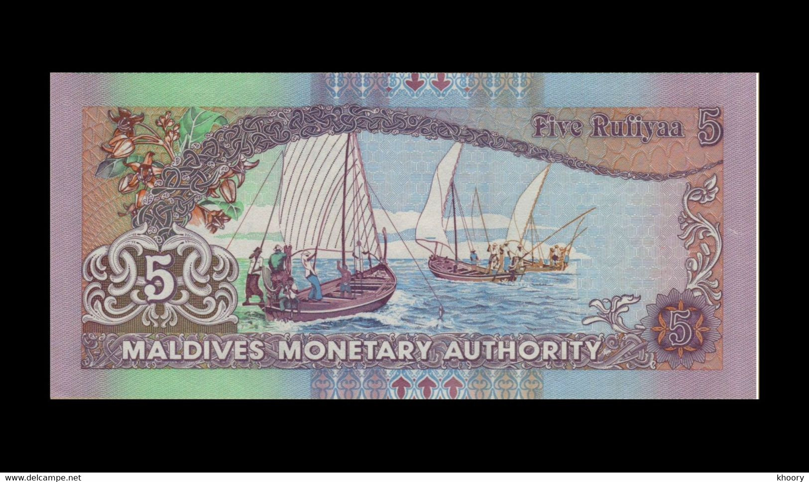 Maldives 2011 UNC 5 Rufiyaa P-18/E P18E (PREFIX: K) - Maldiven