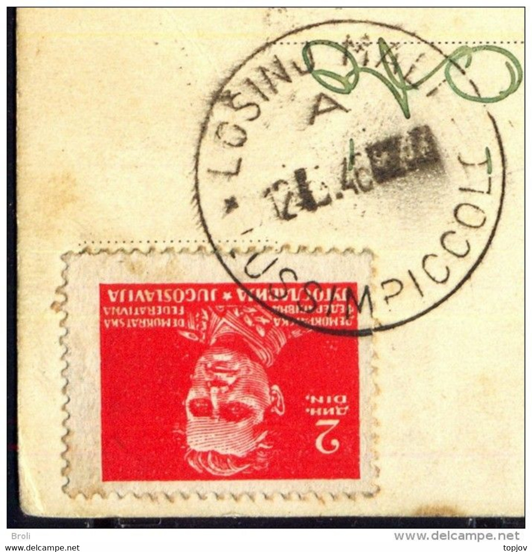 JUGOSLAVIA - ISTRIA - ZONA B - ERROR - Postmark "LOSINJ MALI - LUSSIMPICCOLO" - 1946 - EXTREM RARE - Marcophilia