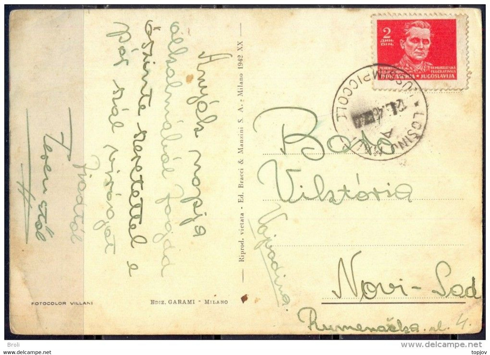 JUGOSLAVIA - ISTRIA - ZONA B - ERROR - Postmark "LOSINJ MALI - LUSSIMPICCOLO" - 1946 - EXTREM RARE - Marcophilia