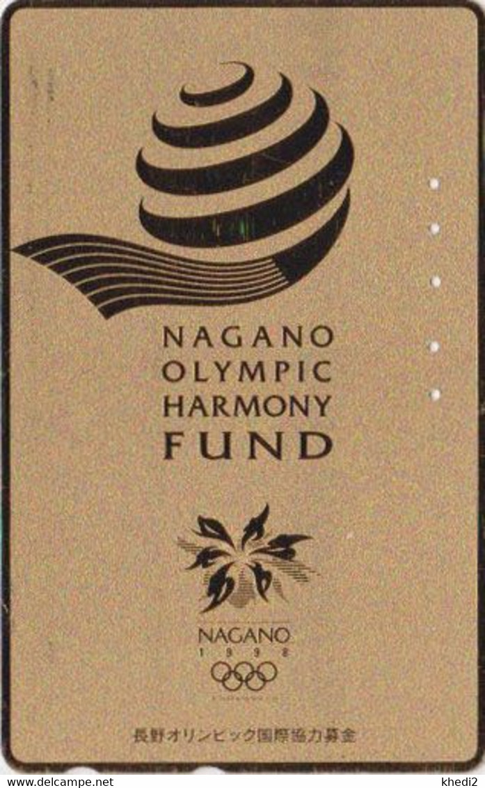 TC DOREE JAPON / 110-016 - Sport - JEUX OLYMPIQUES NAGANO * Série HARMONY FUND * - OLYMPIC GAMES - JAPAN GOLD Phonecard - Olympic Games