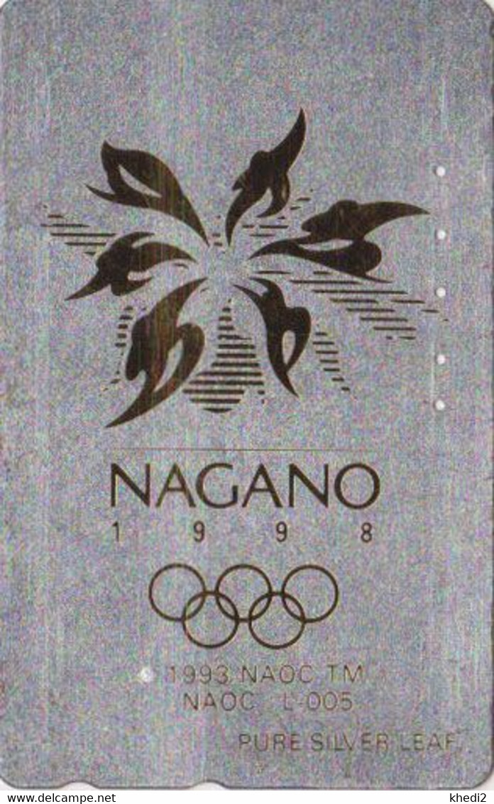 TC ARGENT JAPON / 110-011 - SPORT - JEUX OLYMPIQUES NAGANO - OLYMPIC GAMES JAPAN SILVER Phonecard - Juegos Olímpicos