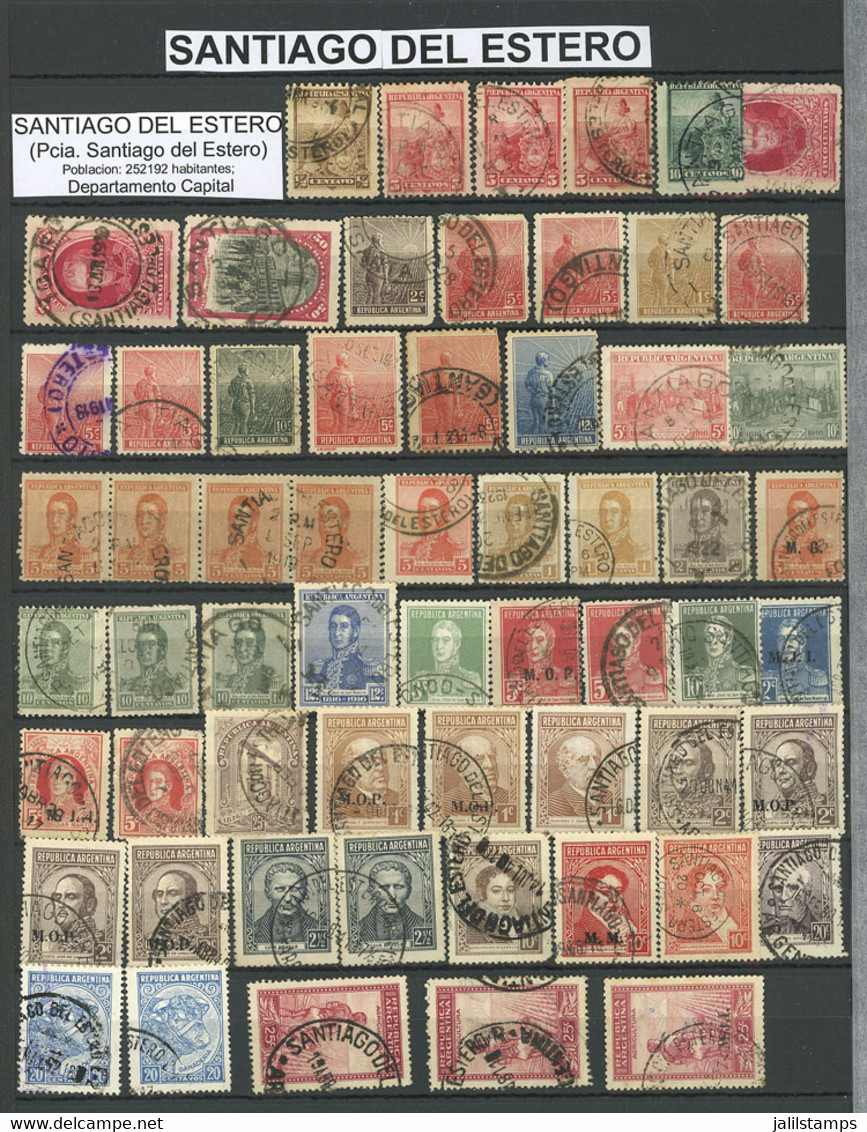 ARGENTINA: Stockbook Of 16 Pages With 1326 Stamps, Pairs Or Larger Blocks With Cancels Of The Province Of Misiones, Sant - Colecciones & Series